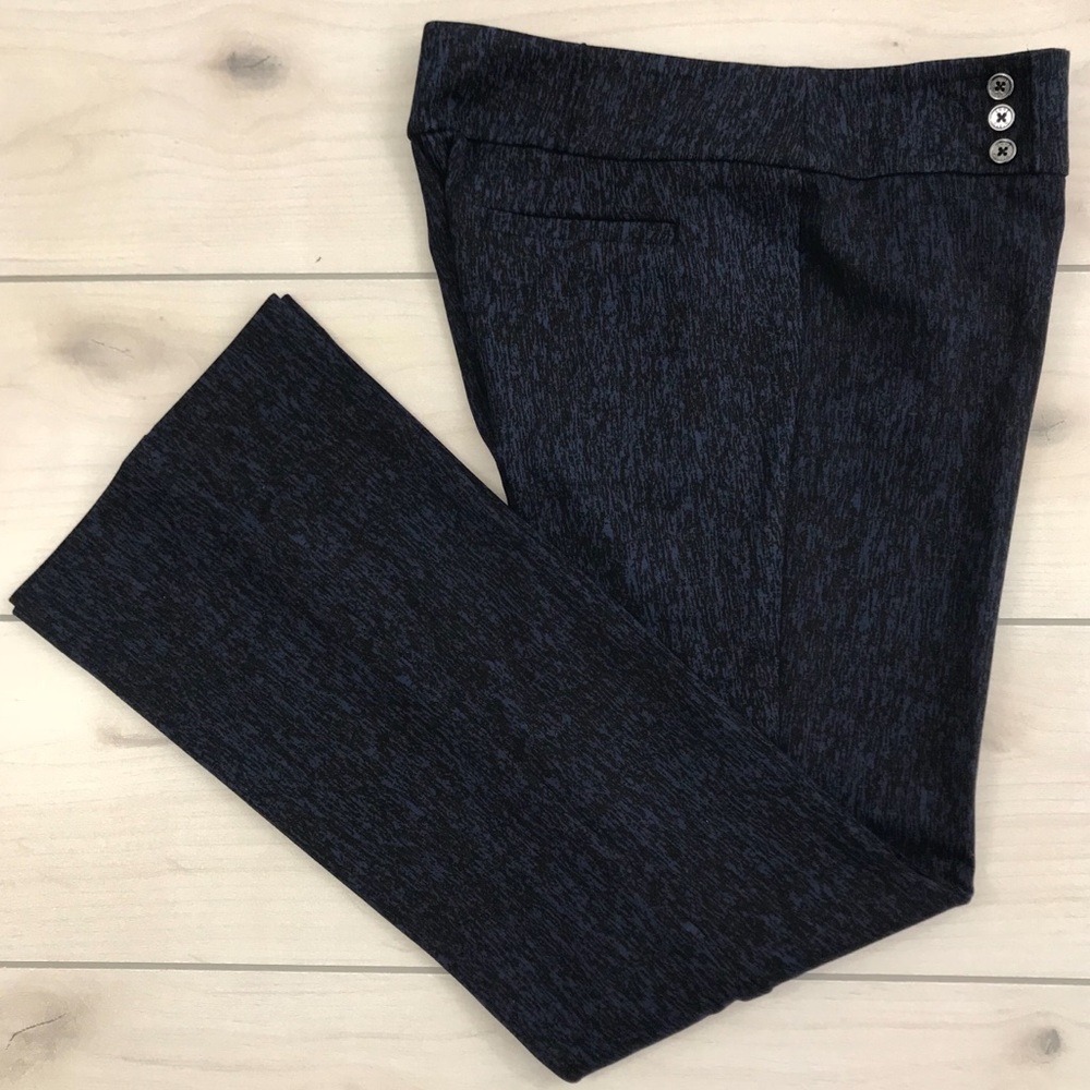 Anne Klein Size 8 Black/ Mystic Blue Trousers